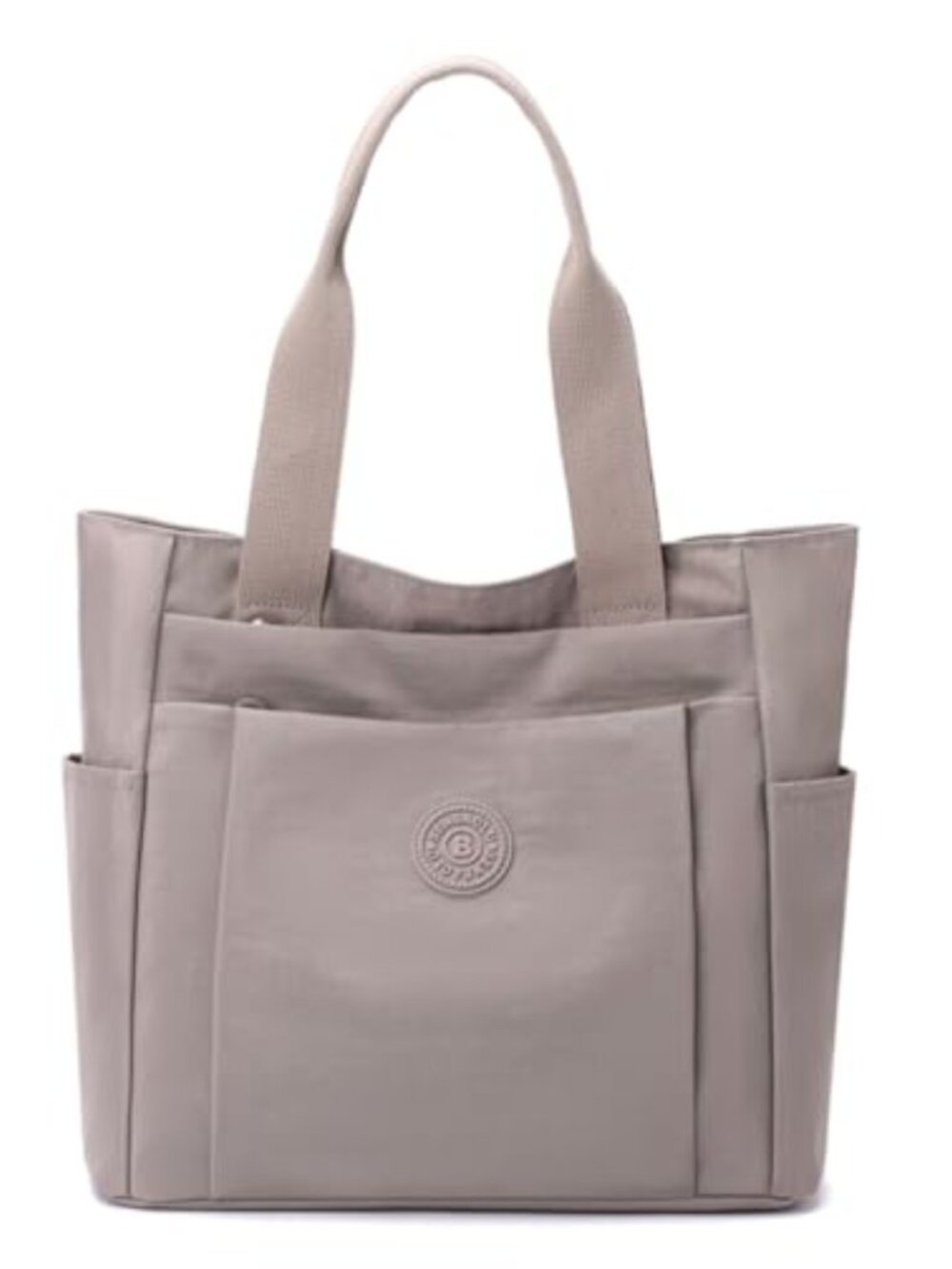 Nylon Lightweight Tote Bag Multi Pocket Shoulder Handbag